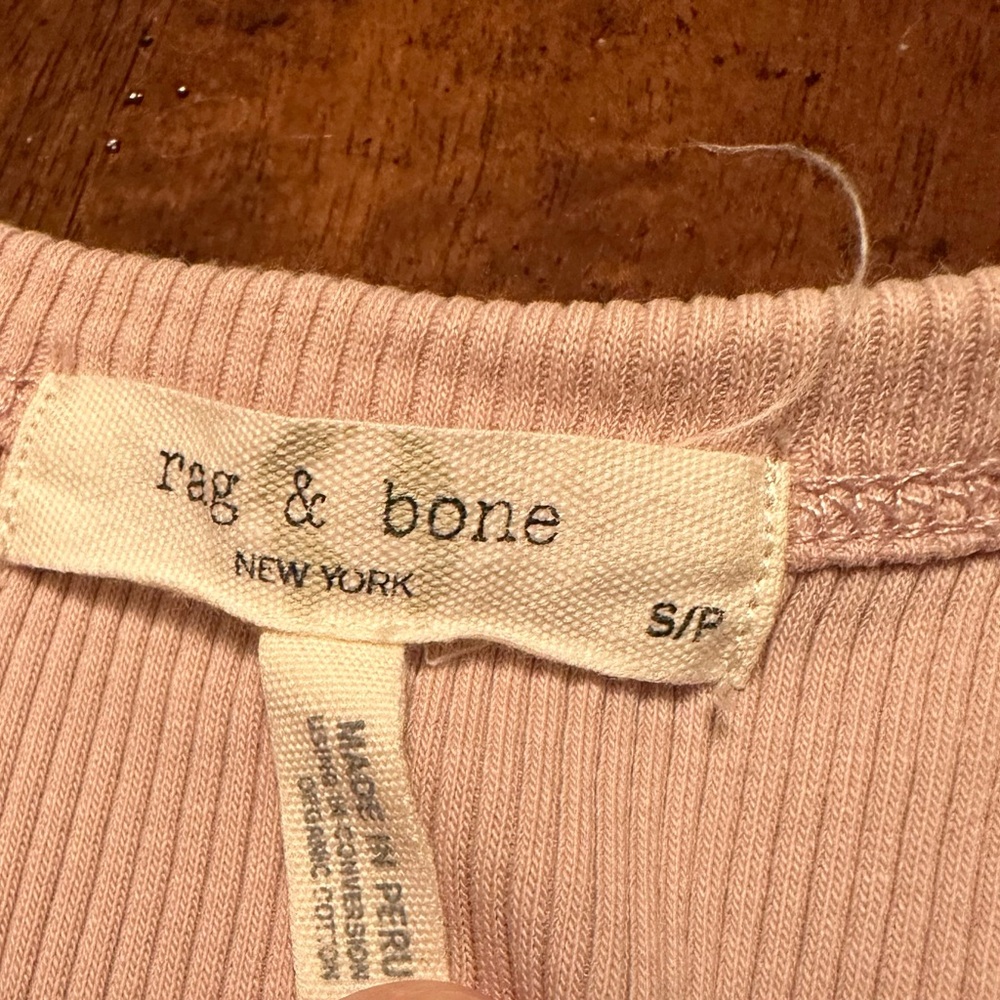 rag & bone Pale Pink Ribbed Tank Maxi Dress Small - Picture 6 of 9